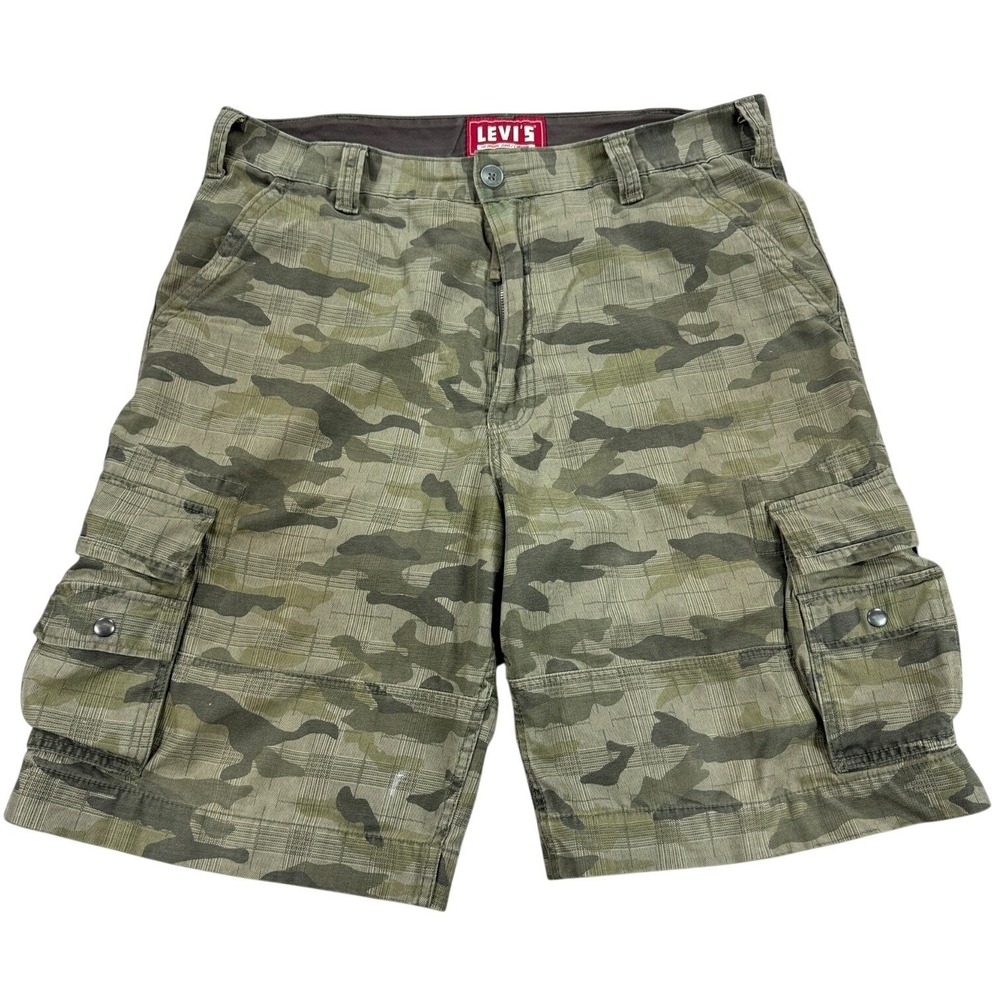 Levi's Shorts Men's Size 38‎ Camo Green Originals Cargo Red Tab Workwear Baggy